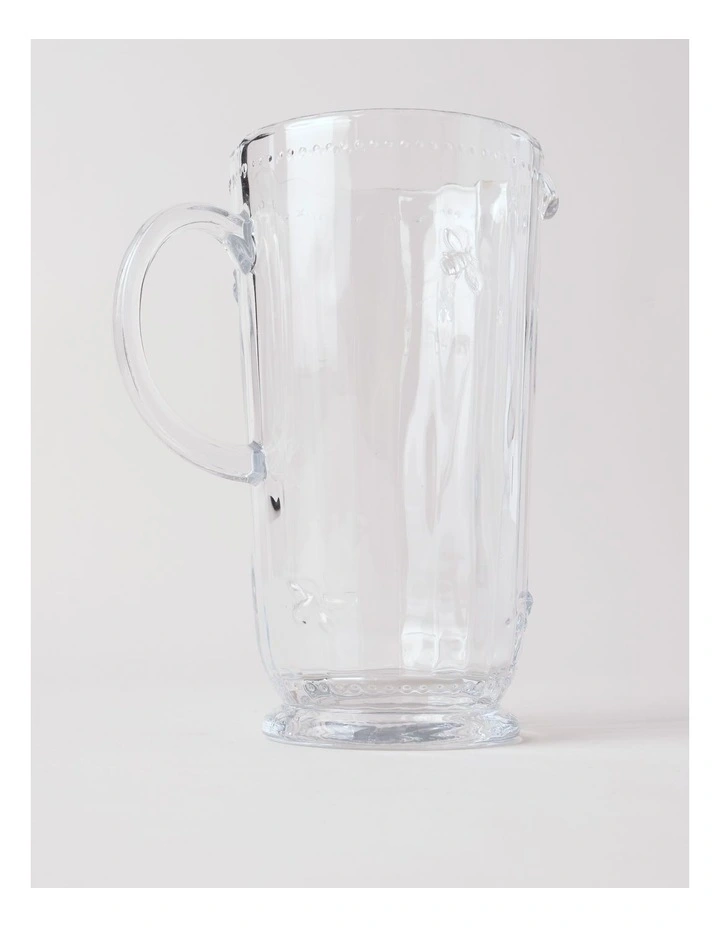 Honey Bee Pressed Glass Jug in Clear image 3