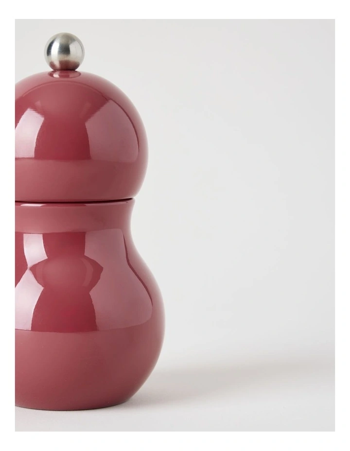 Bubble Salt or Pepper Mill 14cm in Burgundy image 3