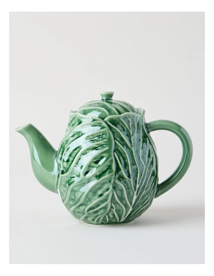 Cabbage Teapot in Green image 1