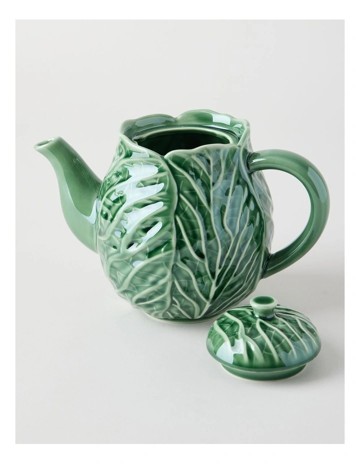 Cabbage Teapot in Green image 2