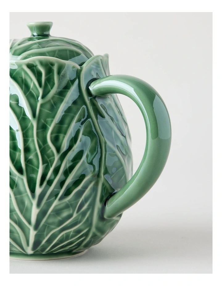 Cabbage Teapot in Green image 3