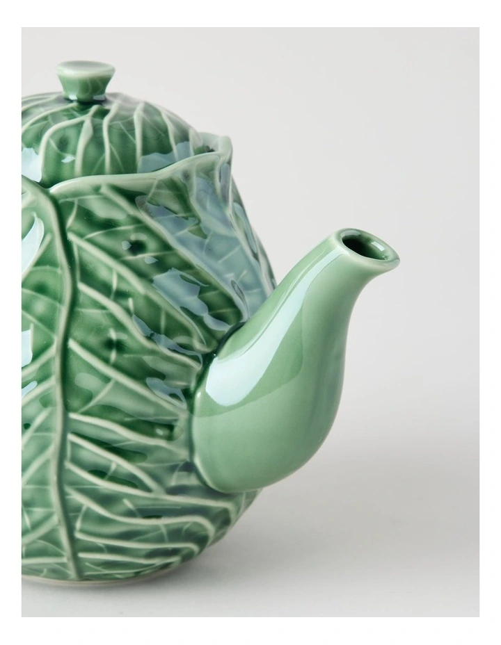 Cabbage Teapot in Green image 4