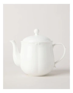 Bella Scalloped Teapot in White