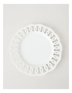 Lattice Charger Plate 33cm in White
