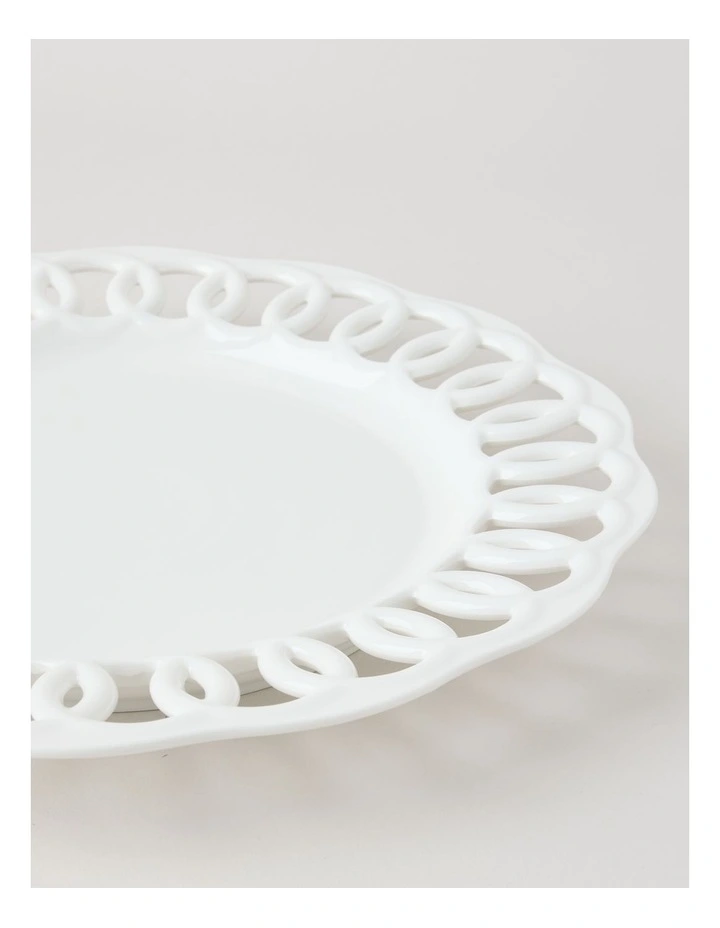 Lattice Charger Plate 33cm in White image 3