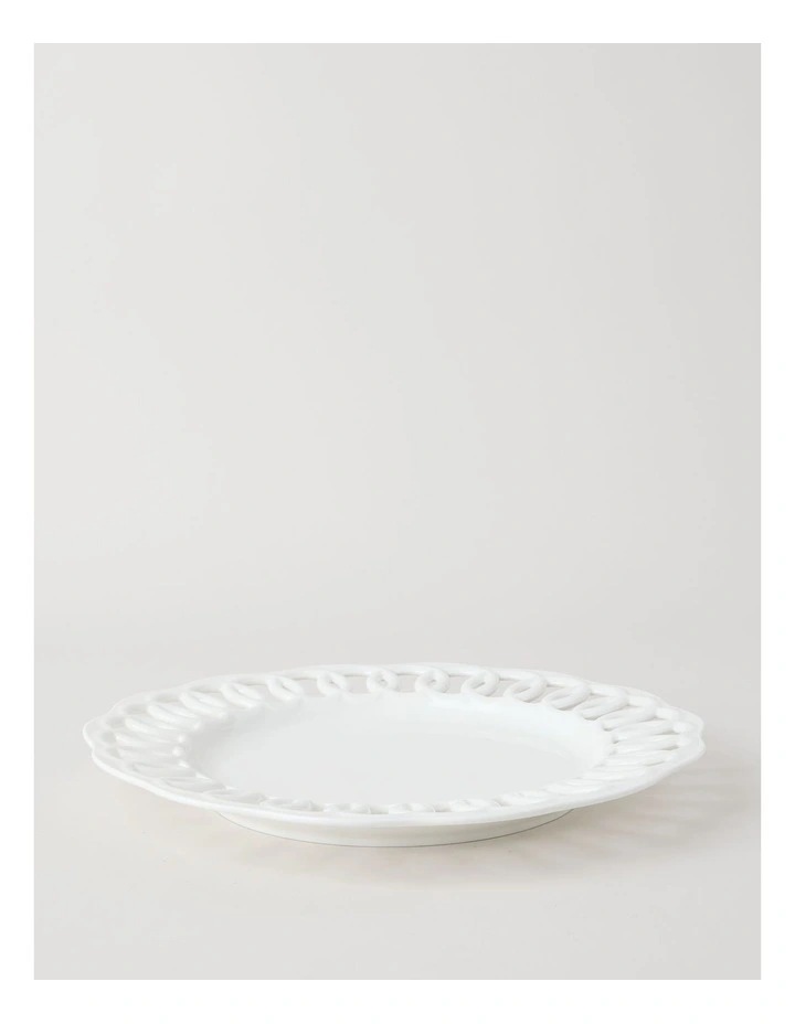 Lattice Charger Plate 33cm in White image 4