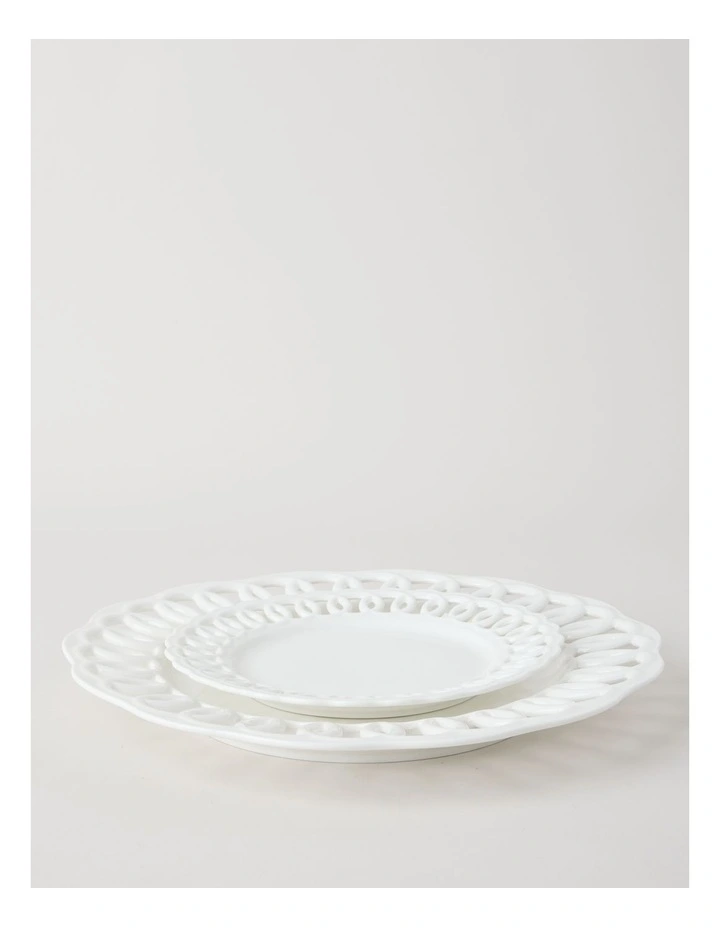 Lattice Charger Plate 33cm in White image 5