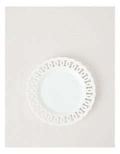Lattice Side Plate 22cm in White