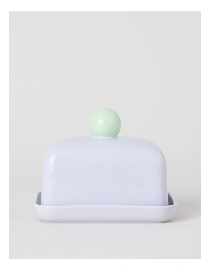 Bubble Butter Dish in Lilac and Mint Green image 1