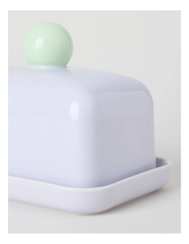 Bubble Butter Dish in Lilac and Mint Green image 2