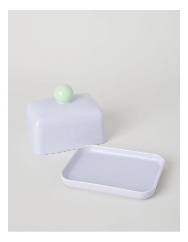 Bubble Butter Dish in Lilac and Mint Green image 3