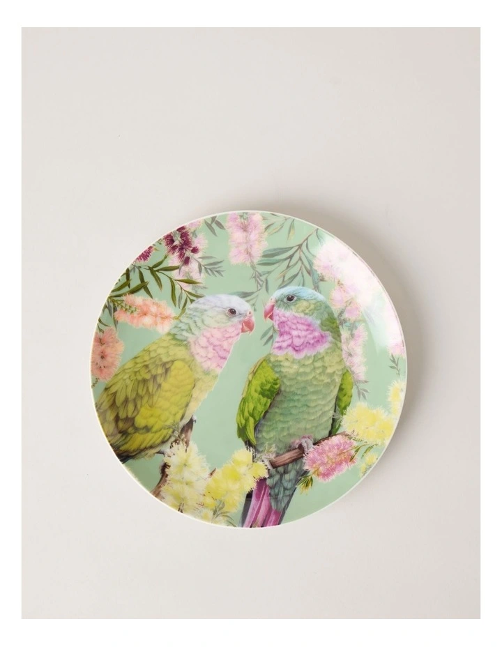 Lauren Stringini Princess Parrot Side Plate 20.5cm in Green image 1