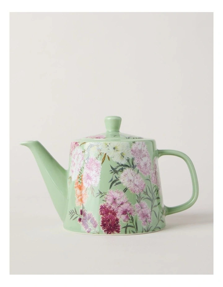 Lauren Stringini Bottlebrush Teapot in Green image 1
