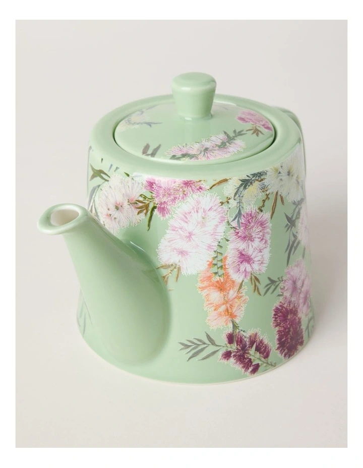 Lauren Stringini Bottlebrush Teapot in Green image 3