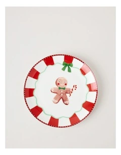 Festive Treats Side Plate in Gingerbread