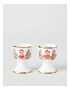 2026 Charity Bear Egg Cup Set of 2 in Multi