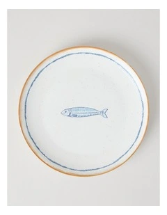 Pisces Dinner Plate in White
