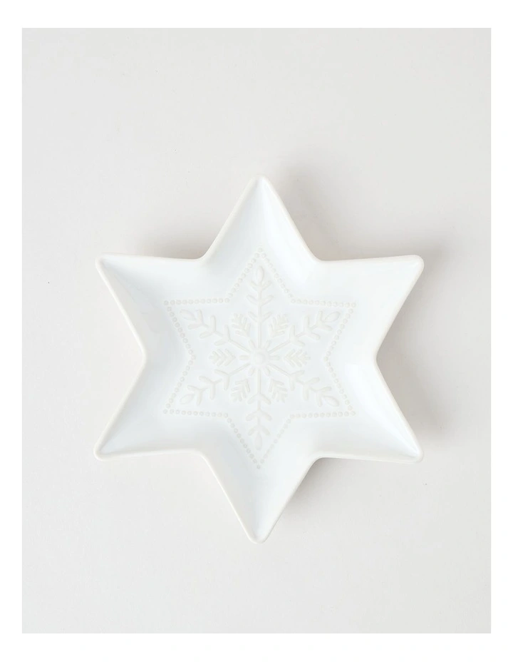 Heirloom Woodland Star Plate 21cm in Cream image 1