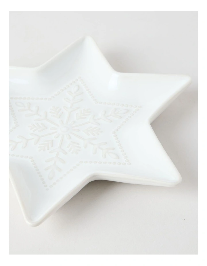 Heirloom Woodland Star Plate 21cm in Cream image 2