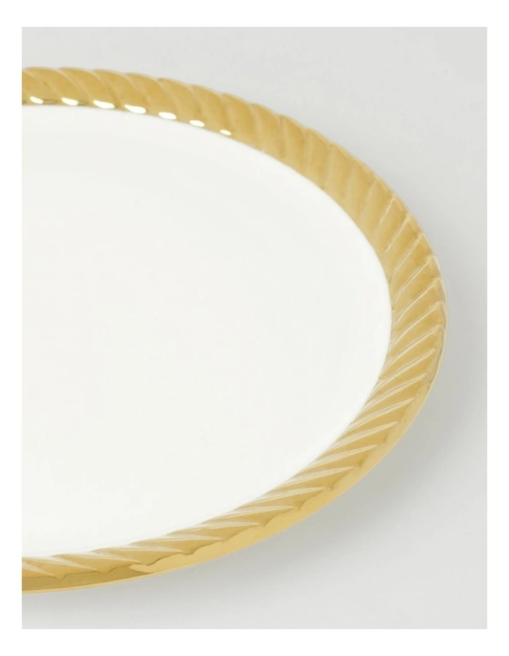 Gold Rope Side Plate White image 2