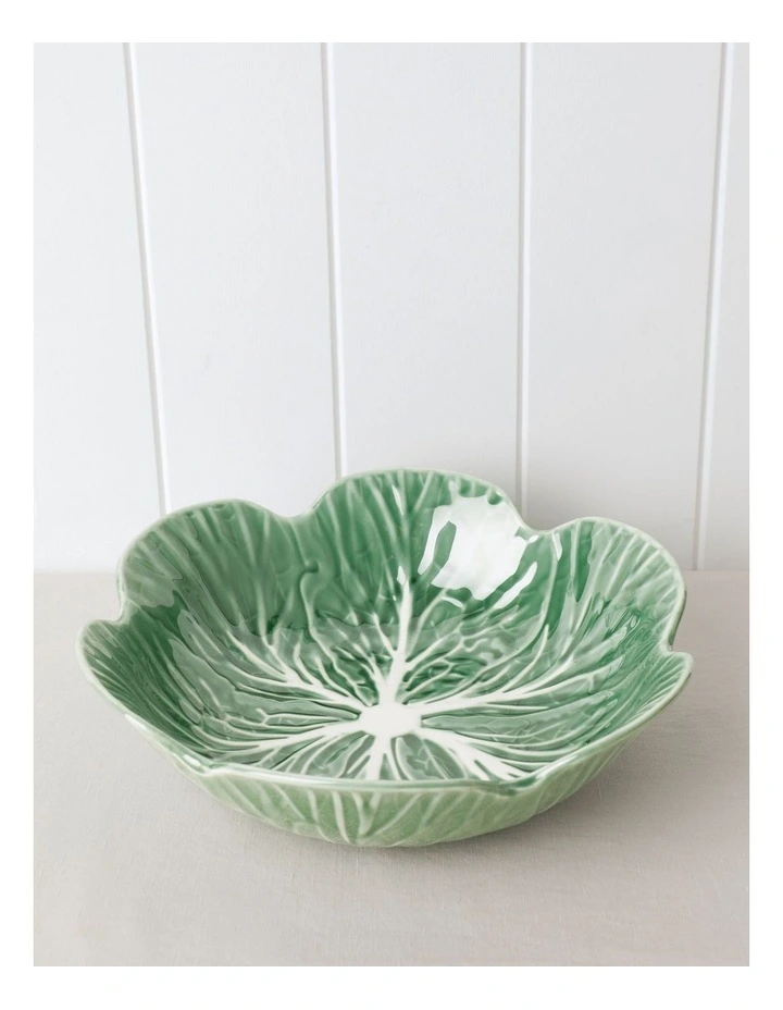 Cabbage Serving Bowl in Green image 2
