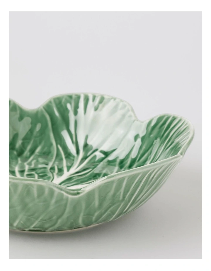 Cabbage Serving Bowl in Green image 3