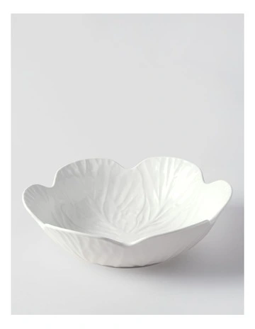 Cabbage Serving Bowl in White