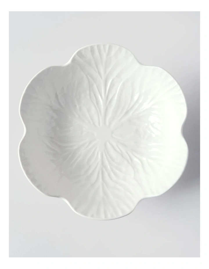 Cabbage Serving Bowl in White image 2