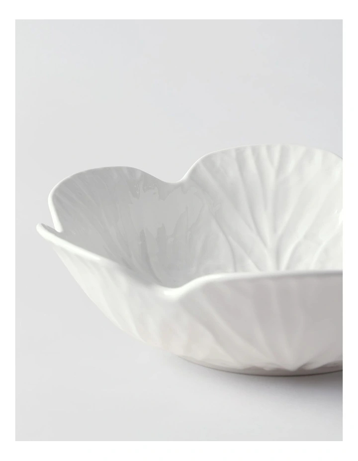 Cabbage Serving Bowl in White image 3