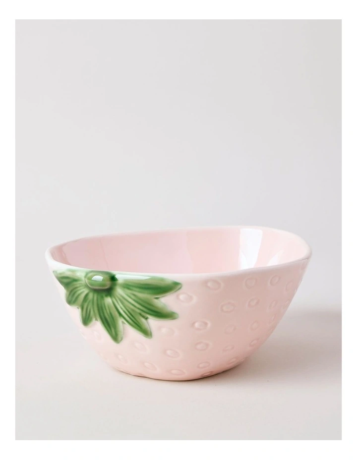 Strawberry Serving Bowl in Pink image 2