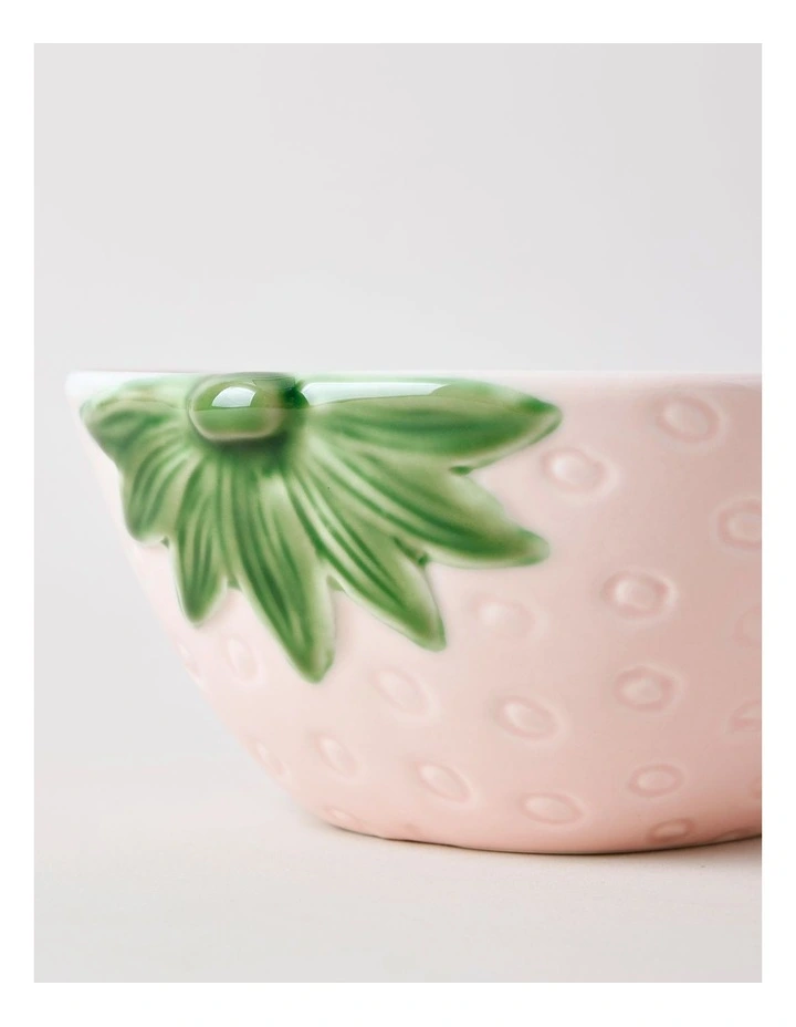 Strawberry Serving Bowl in Pink image 3