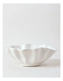 Fluted Serve Bowl 33cm in White