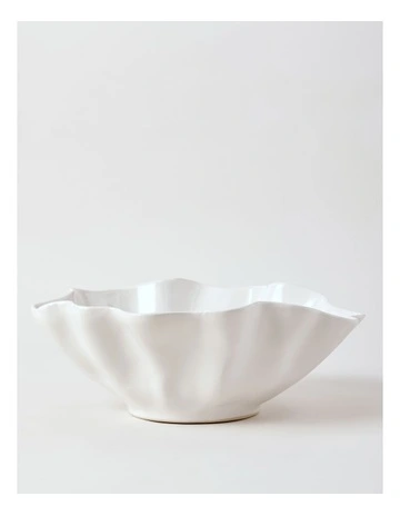 Fluted Serve Bowl 33cm in White