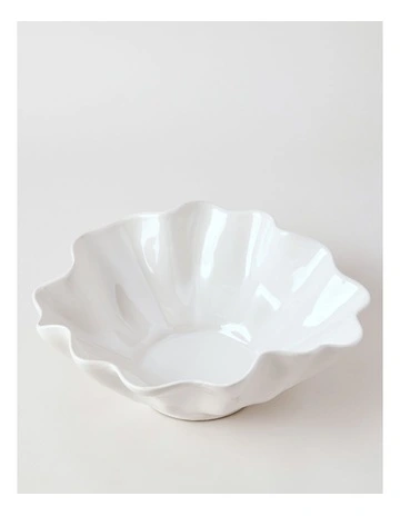 Fluted Serve Bowl 33cm in White