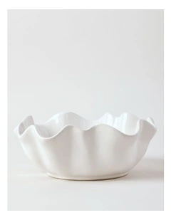 Fluted Serve Bowl 33cm in White