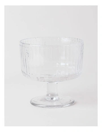 Honey Bee Pressed Glass Trifle Bowl in Clear