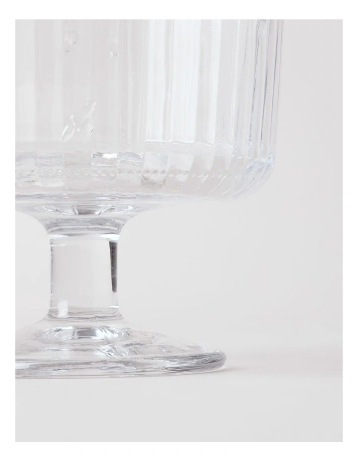 Honey Bee Pressed Glass Trifle Bowl in Clear image 3
