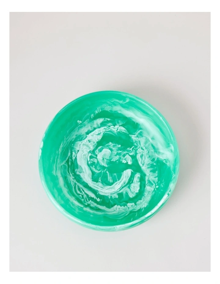 Pastel Brights Round Deep Salad Bowl in Teal image 2