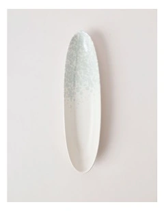 Hinterland Oval Bowl in White/Blue