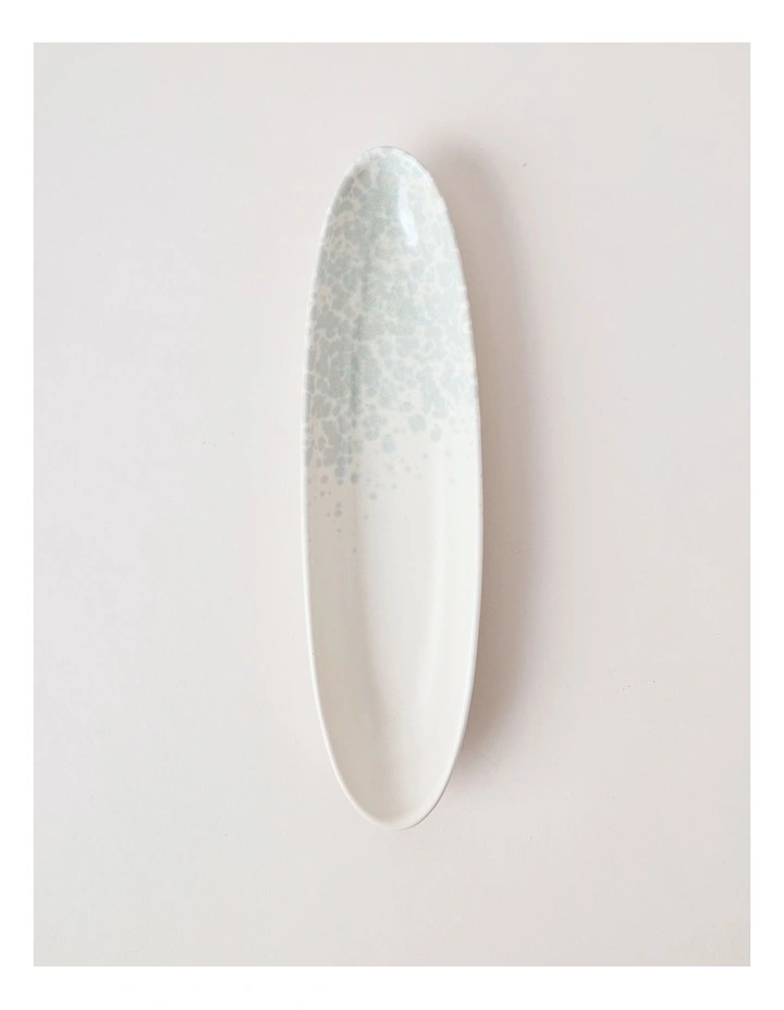 Hinterland Oval Bowl in White/Blue image 1