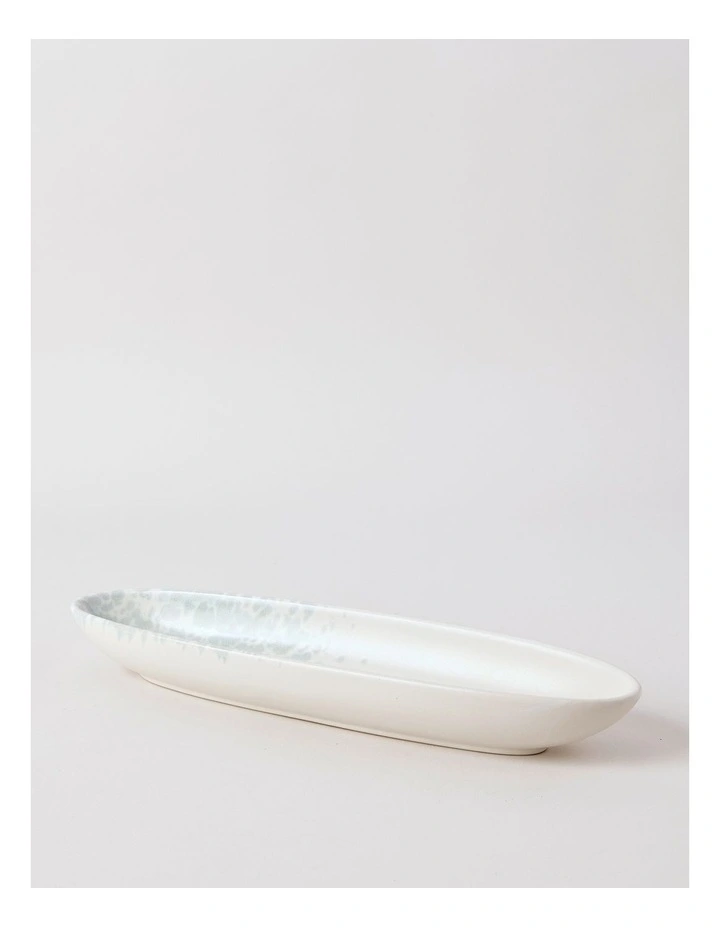 Hinterland Oval Bowl in White/Blue image 2