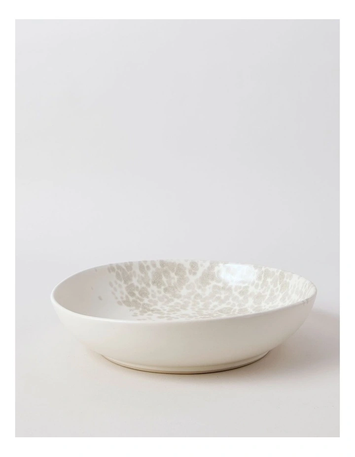 Hinterland Serving Bowl in White/Taupe image 2