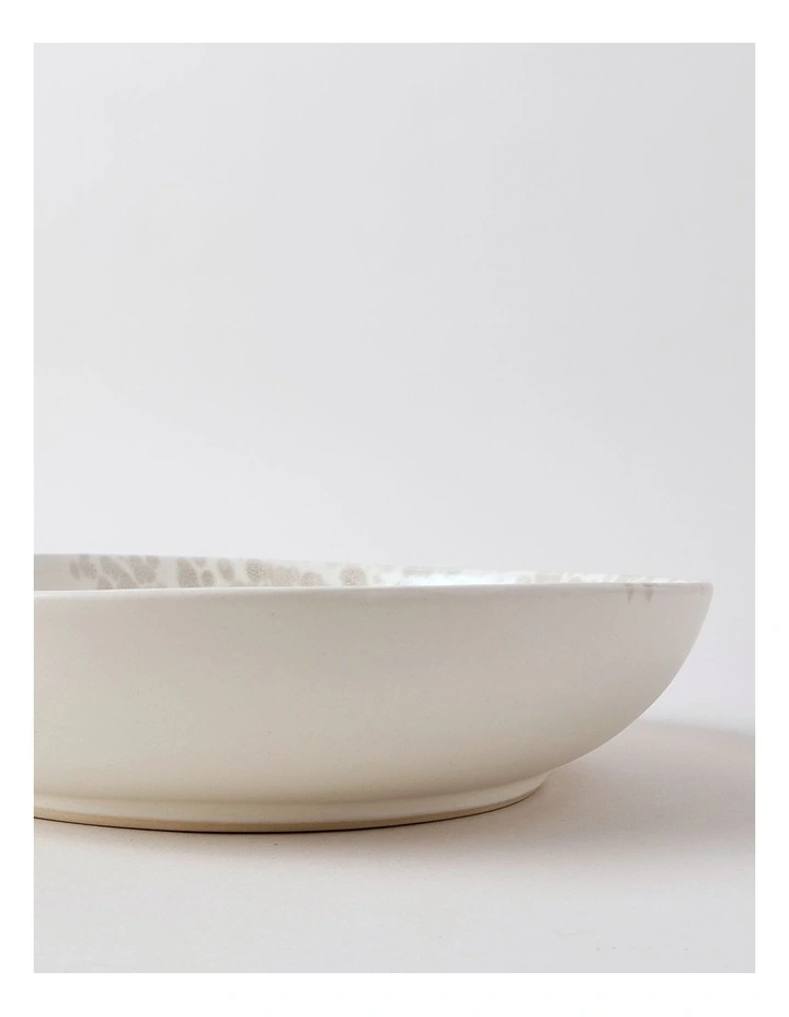 Hinterland Serving Bowl in White/Taupe image 3