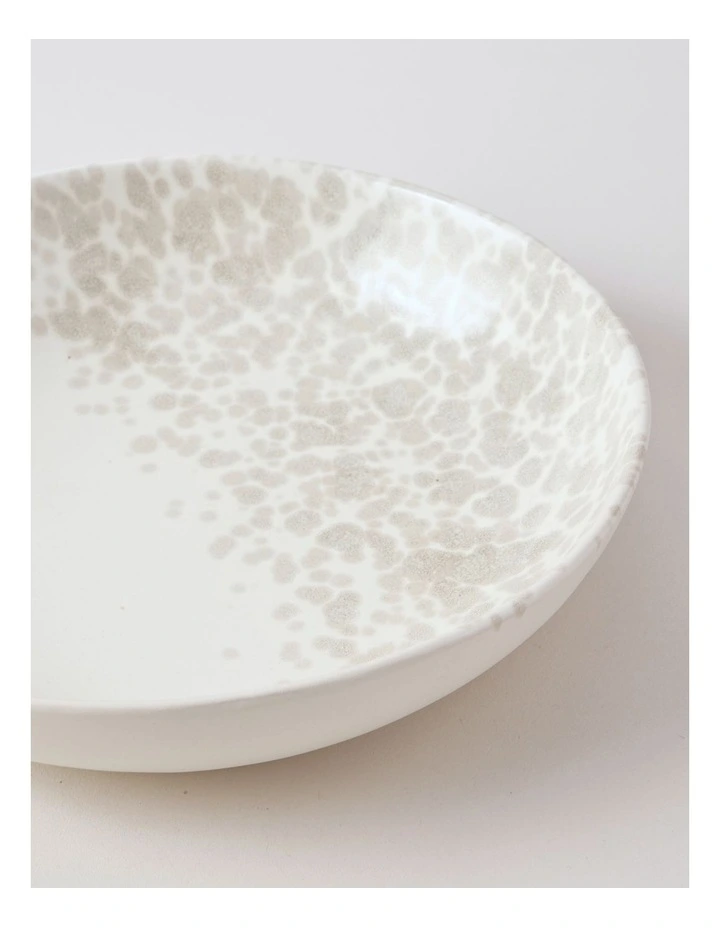 Hinterland Serving Bowl in White/Taupe image 4