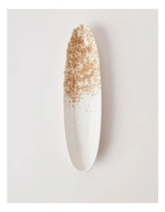 Hinterland Oval Bowl in White/Earth