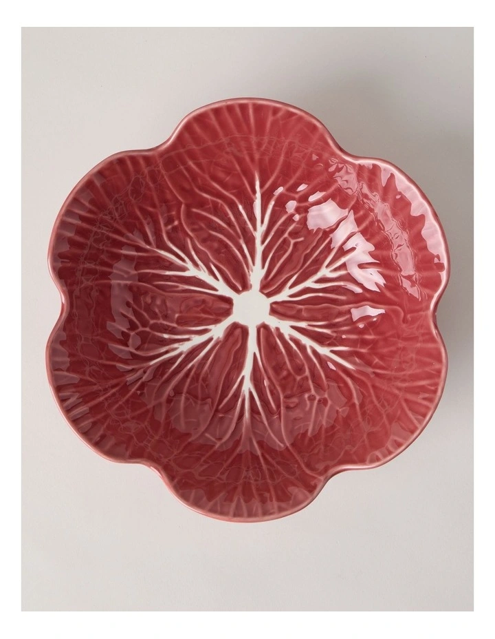 Cabbage Serving Bowl 27.2cm in Red image 2
