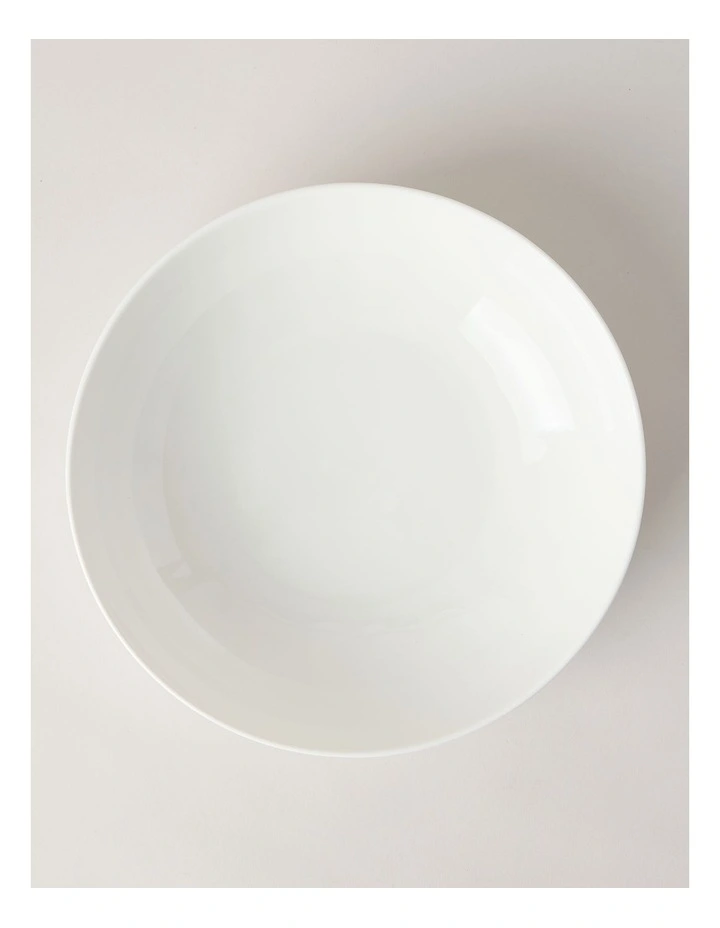 Bella Scalloped Serving Bowl 29cm in White image 2