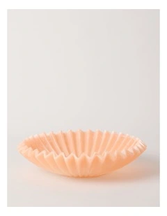Pastel Brights Wavy Large Fruit Bowl 33.5cm in Peach