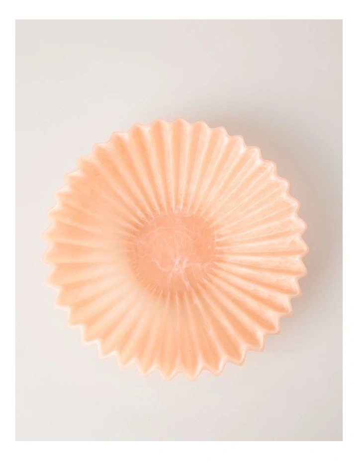Pastel Brights Wavy Large Fruit Bowl 33.5cm in Peach image 3