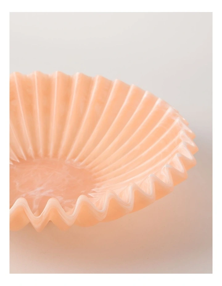 Pastel Brights Wavy Large Fruit Bowl 33.5cm in Peach image 4